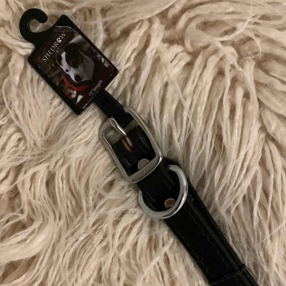 Brand new with tags brown leather 15” dog collar